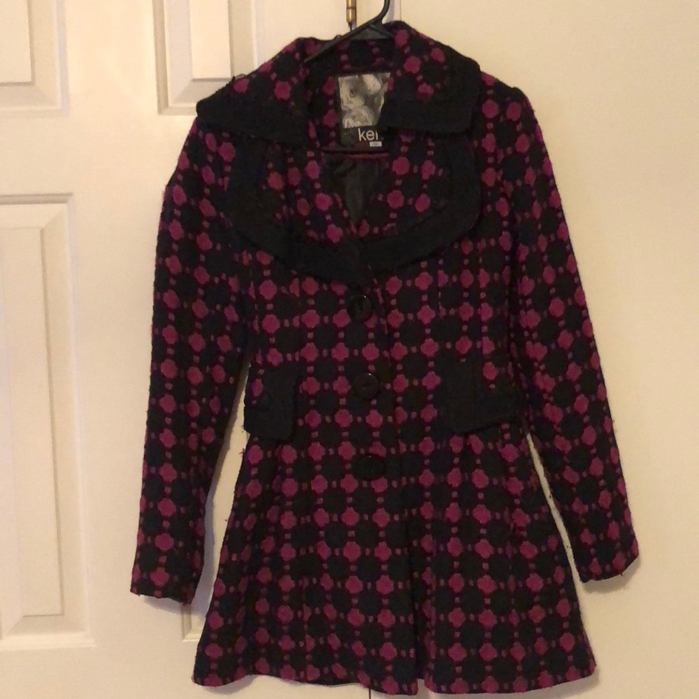 Flared pea coat
